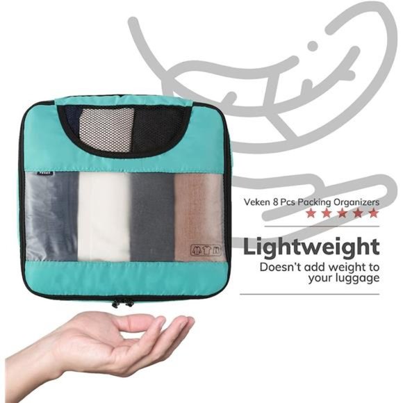 8Pcs Packing Cubes for Suitcases Organizer Bags Set for Travel Essentials Bags - Picture 5 of 7